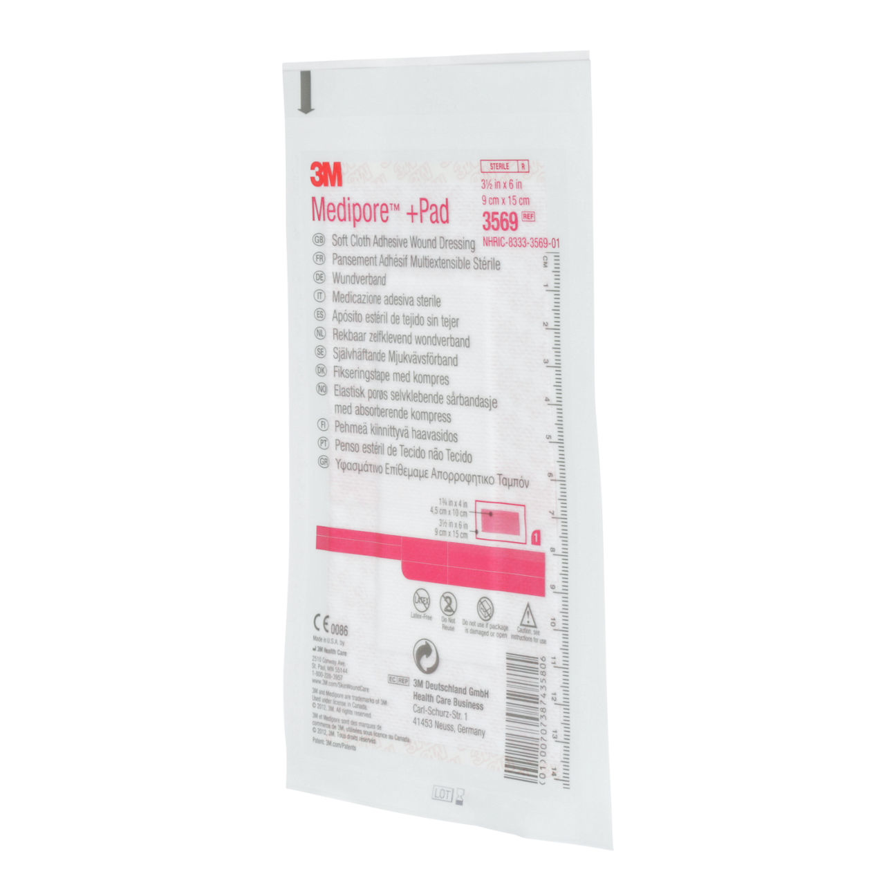 3M™ Medipore™ + Pad Soft Cloth Adhesive Wound Dressing, 3569