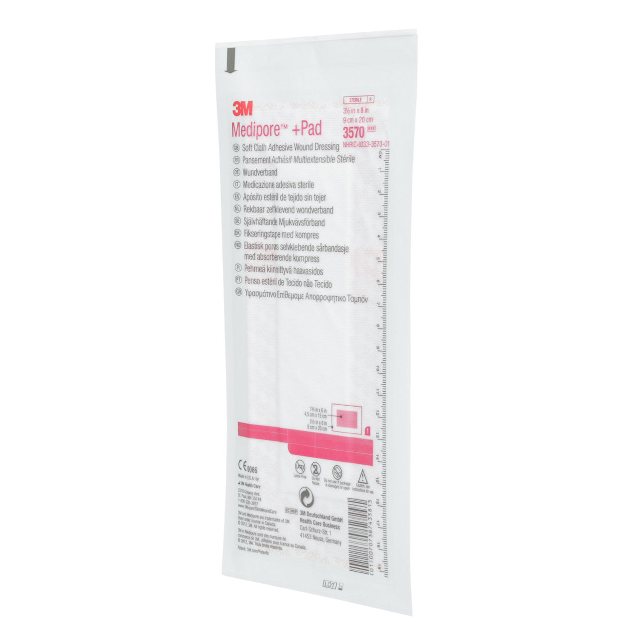 3M™ Medipore™ + Pad Soft Cloth Adhesive Wound Dressing, 3570