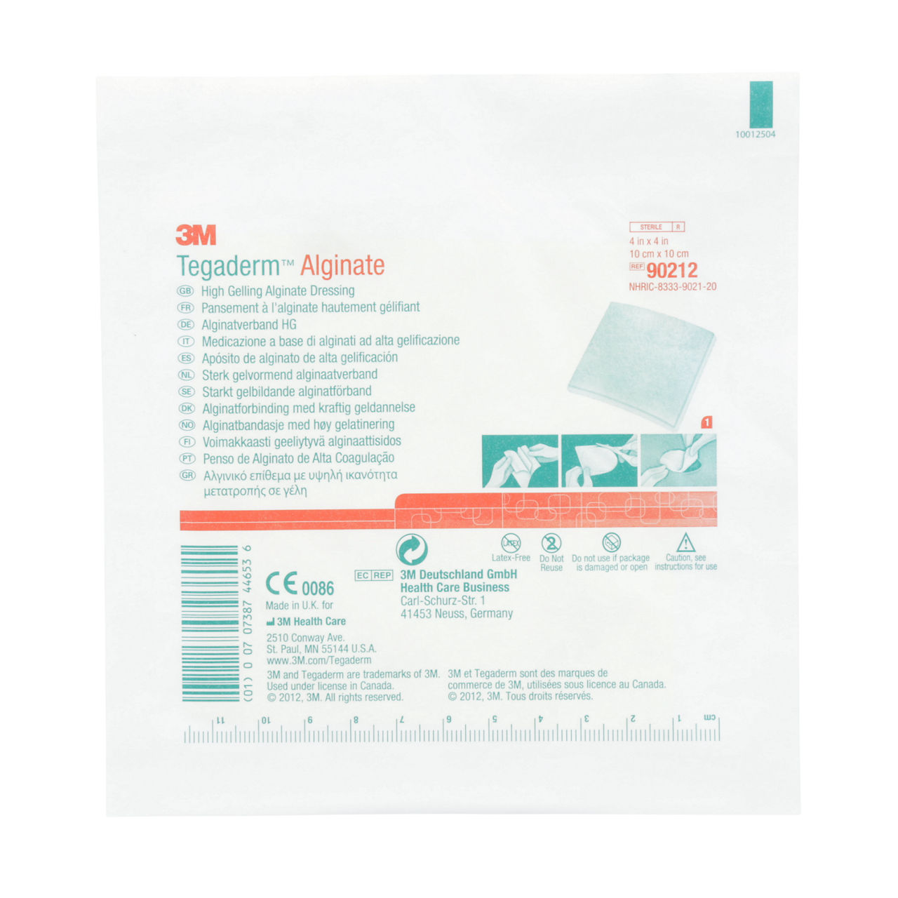 Pansement d’alginate hautement gélifiant Tegaderm™ 3M™, 90212