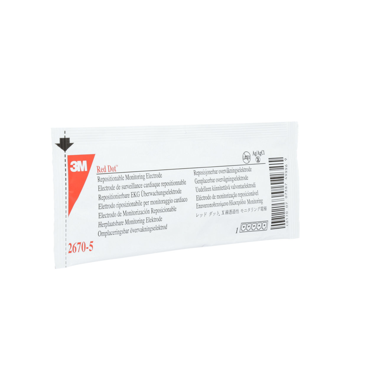 3M Red Dot Repositionable Monitring Elctrde, 2670-5, 3.9cmx3.2cm