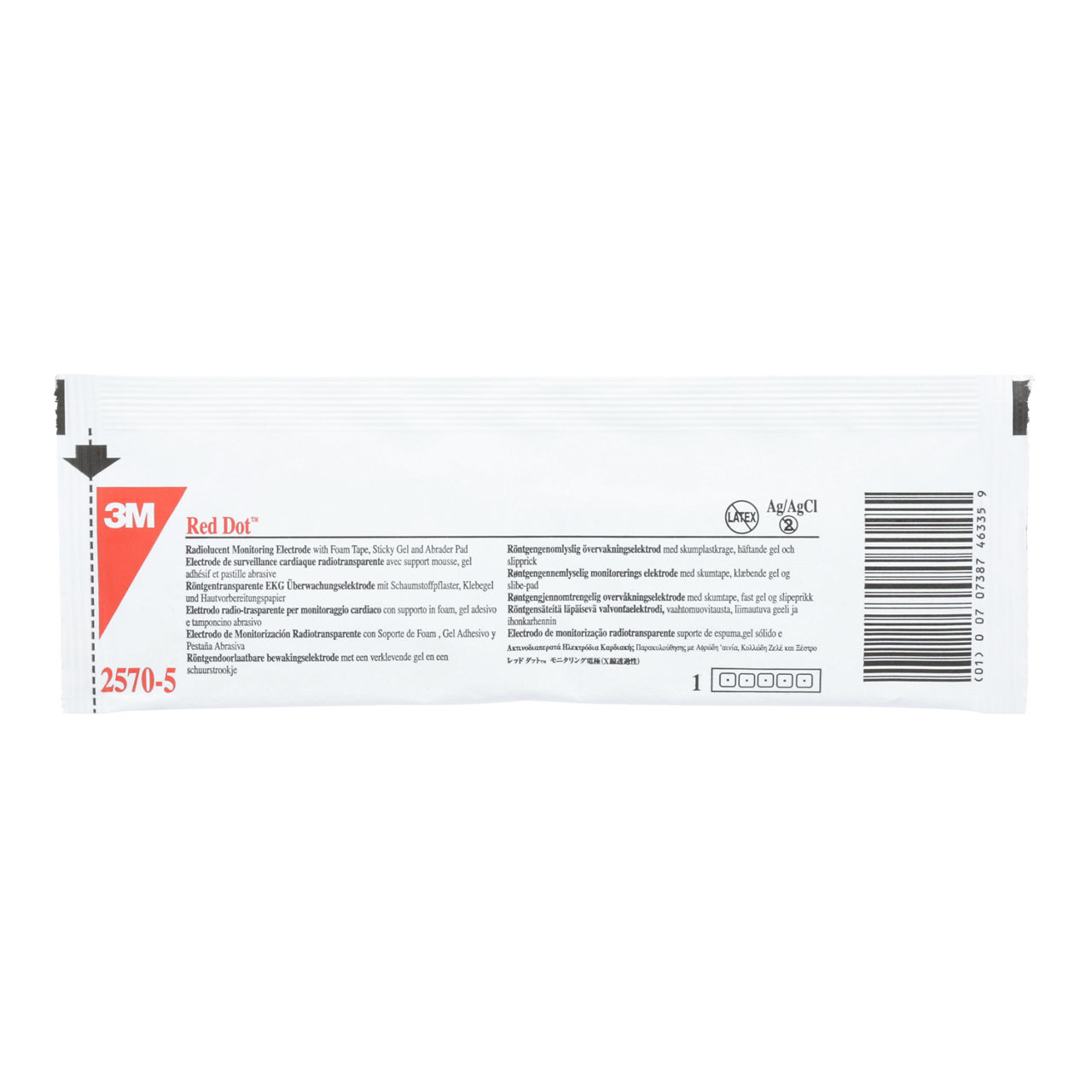 3M Red Dot Monitring Elctrde with Fom Tape and Sticky Gel 2570-5