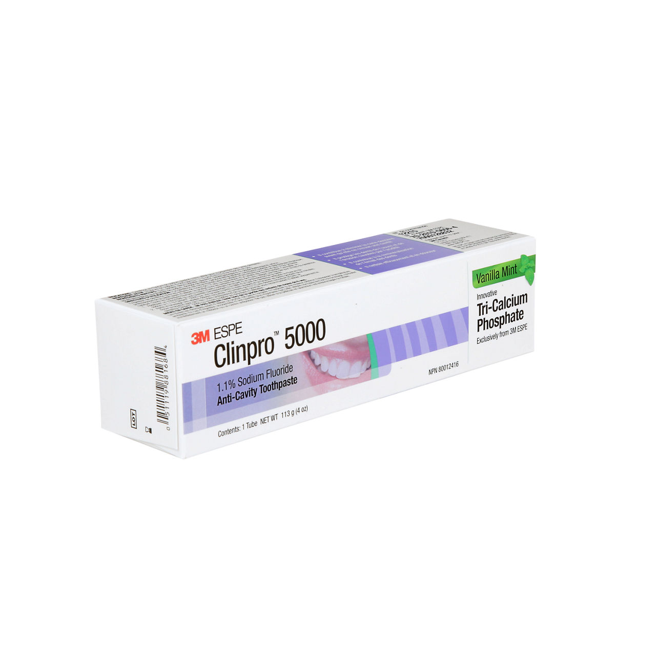 3M ESPE Clinpro 5000 1.1% Sodium Fluoride Anti-Cavity Toothpaste, 12215, vanilla mint flavour, 113 g