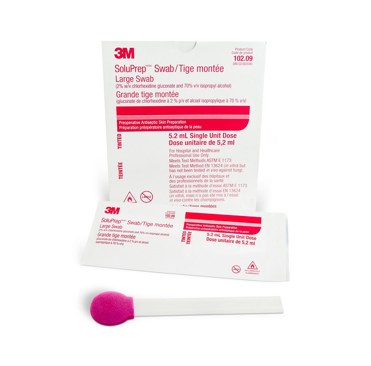 3M™ SoluPrep™ Swab, 10209, Large, Tinted 2% CHG / 70% IPA, 30Each/Carton, 10 Carton/Case