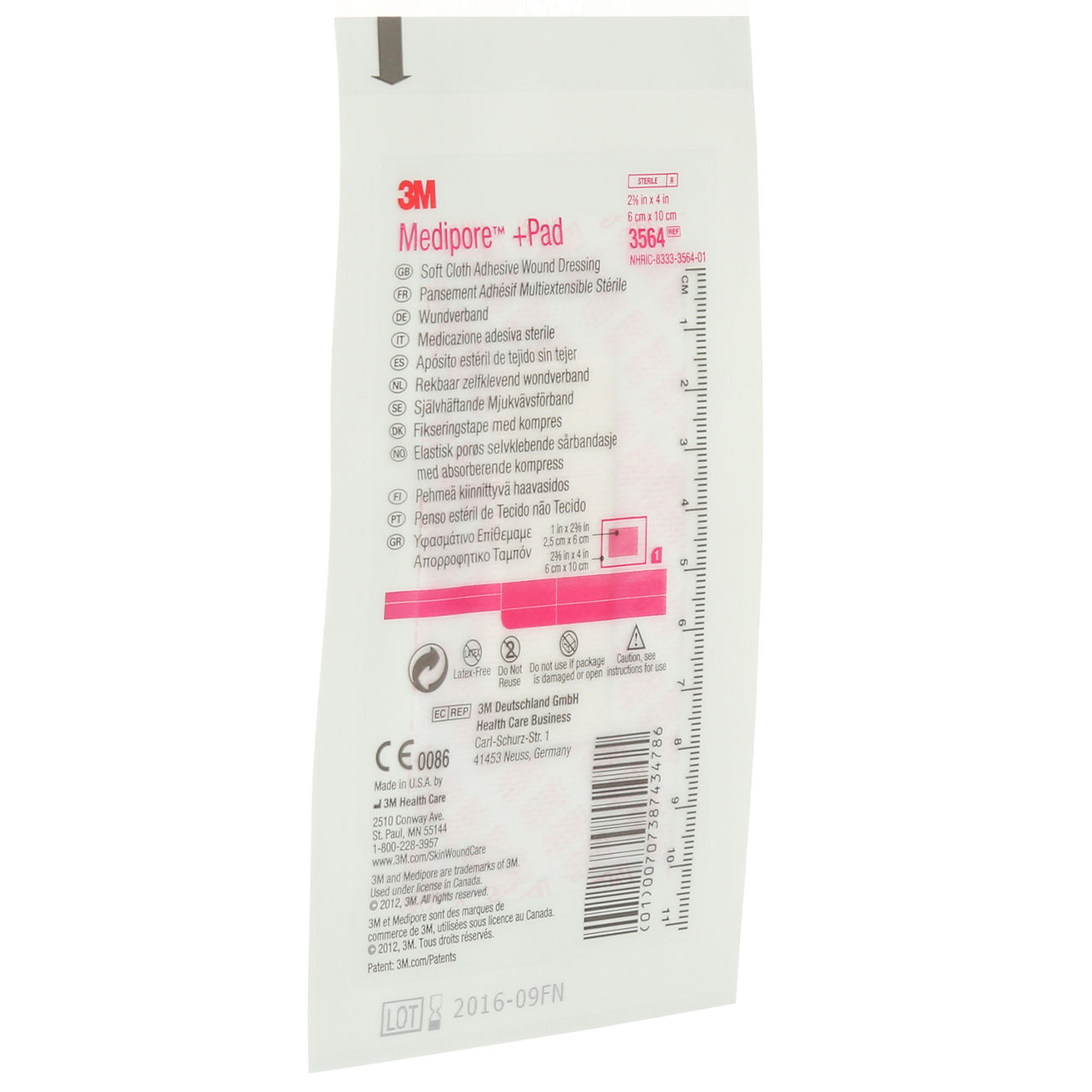3M™ Medipore™  Pad Soft Cloth Adhesive Wound Dressing, 3564