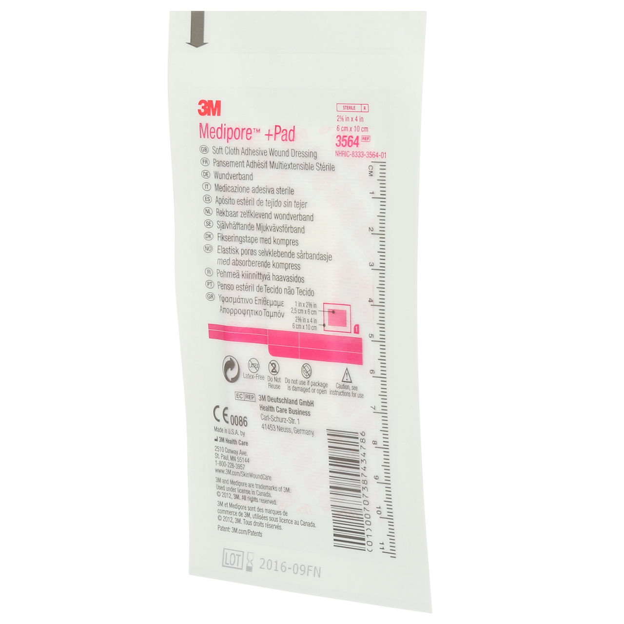 3M™ Medipore™  Pad Soft Cloth Adhesive Wound Dressing, 3564