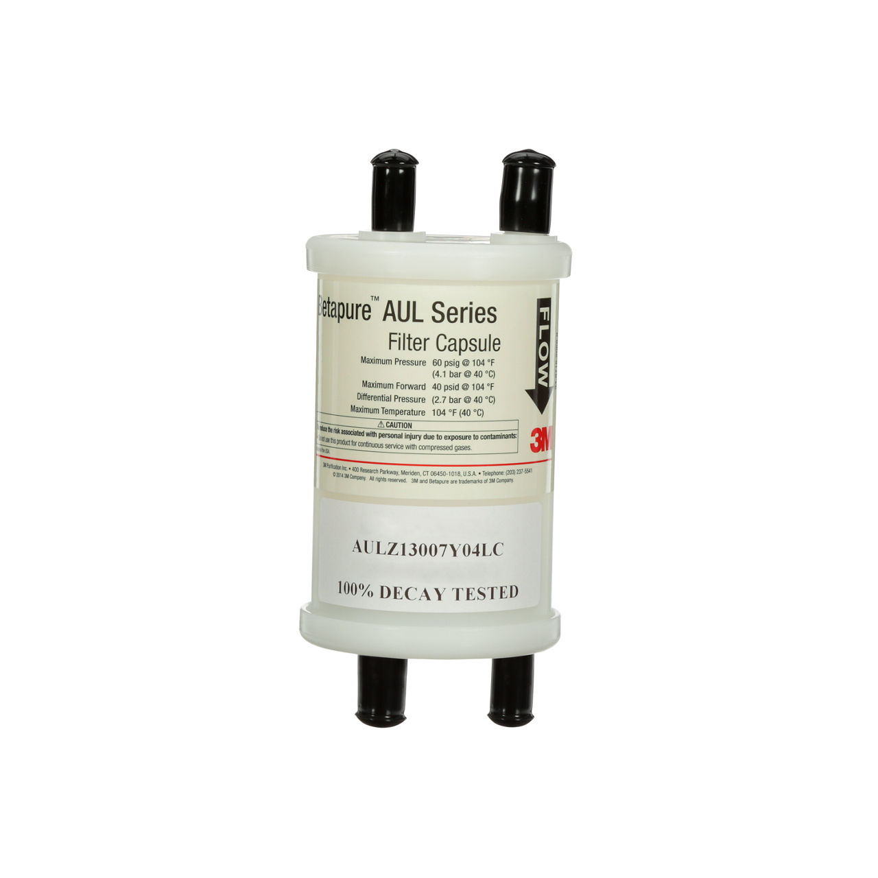 3M™ Betapure™ AUL Series Filter Capsule AUZ15SF6Y02RC, 2 in, .006 um, 6/Case