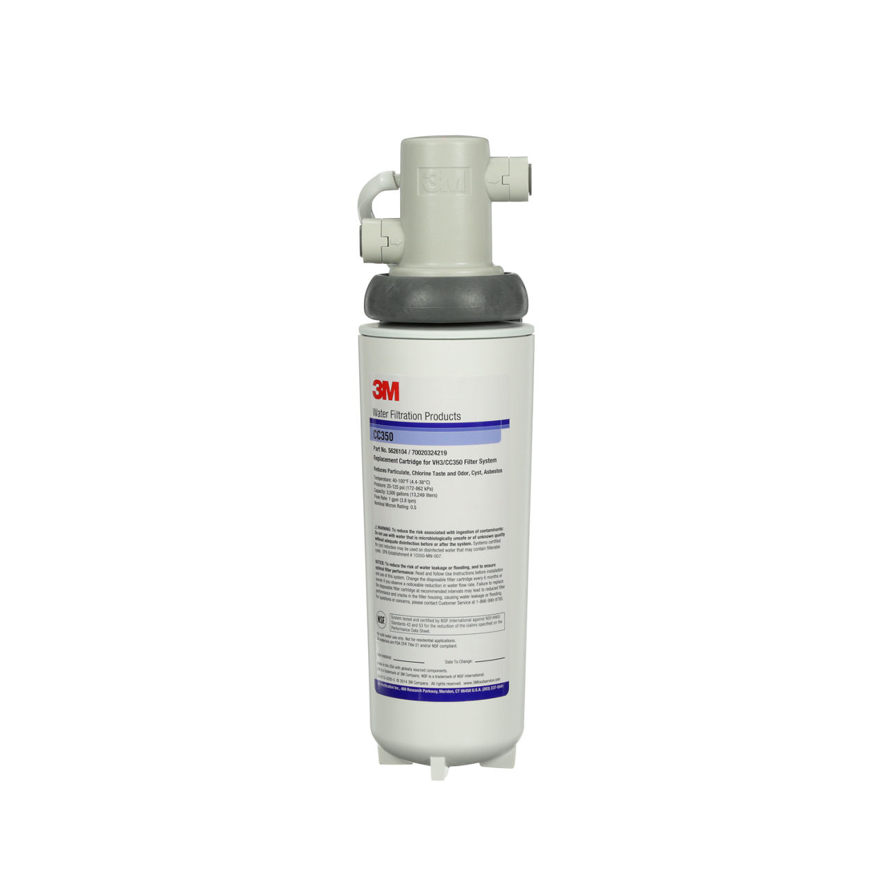 3M™ OCS Series Office Water Filtration System 5626205, VH3 Valve-In-HeadDesign Cyst Reduction, 6/Case