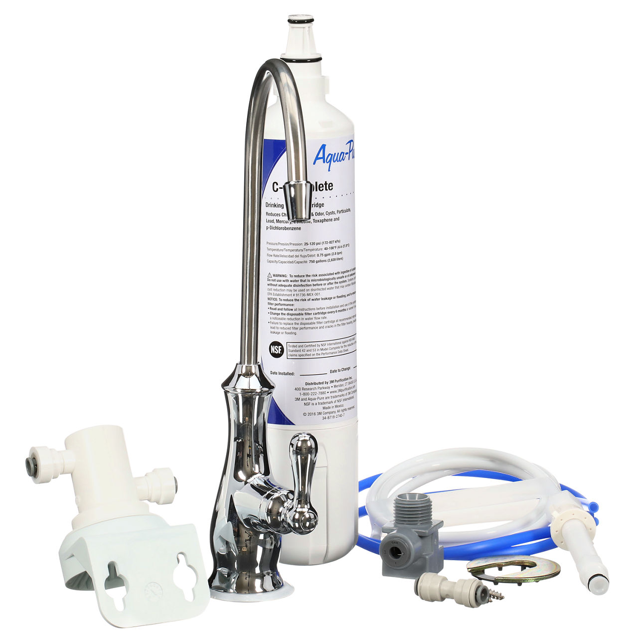 3M™ Aqua-Pure™ Under Sink Dedicated Faucet Water Filtration System AP Easy Complete