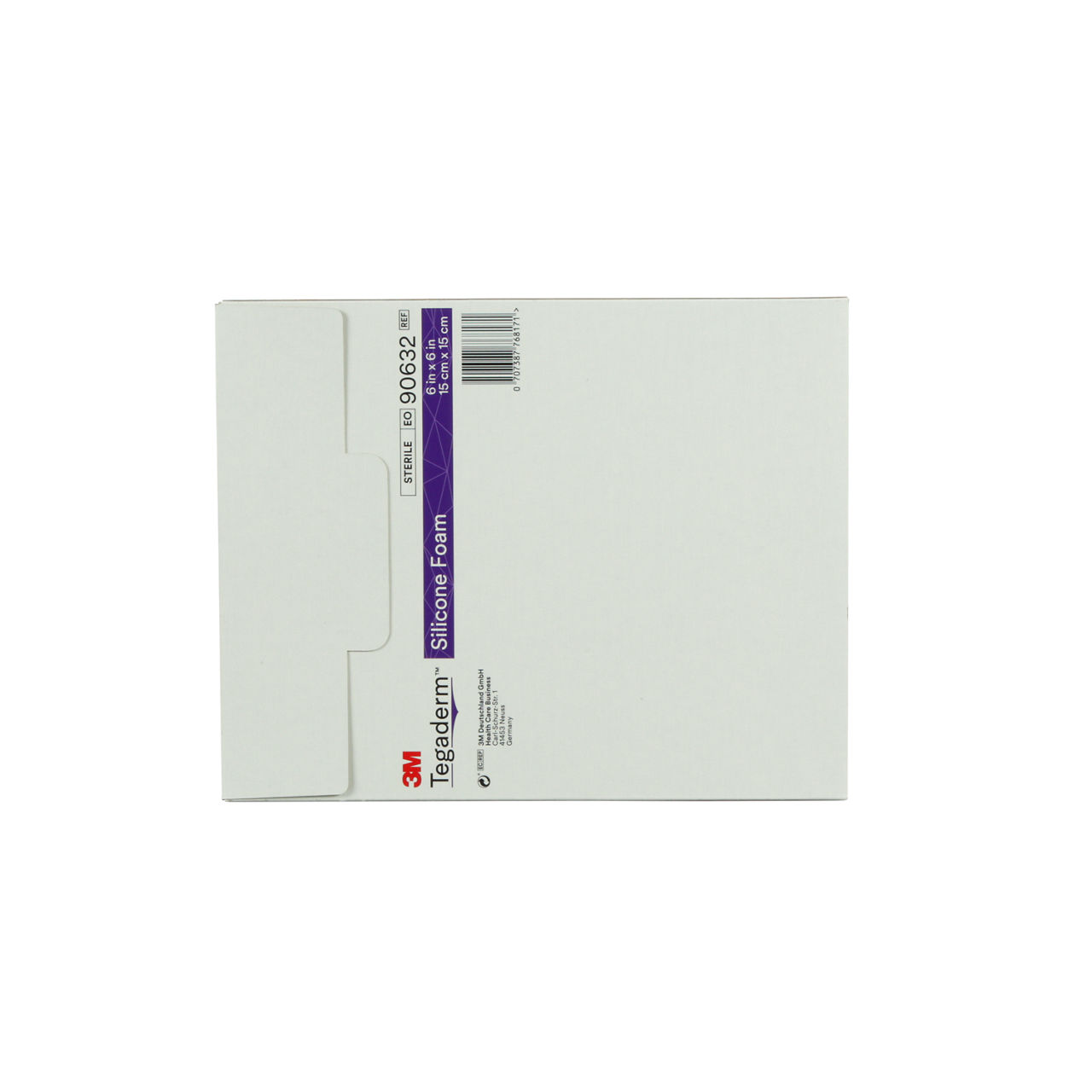 3M™ Tegaderm™ Silicone Foam Dressing 90632 - Package back side