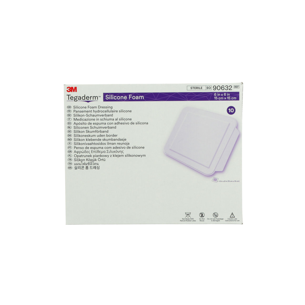3M™ Tegaderm™ Silicone Foam Dressing 90632 - Package front
