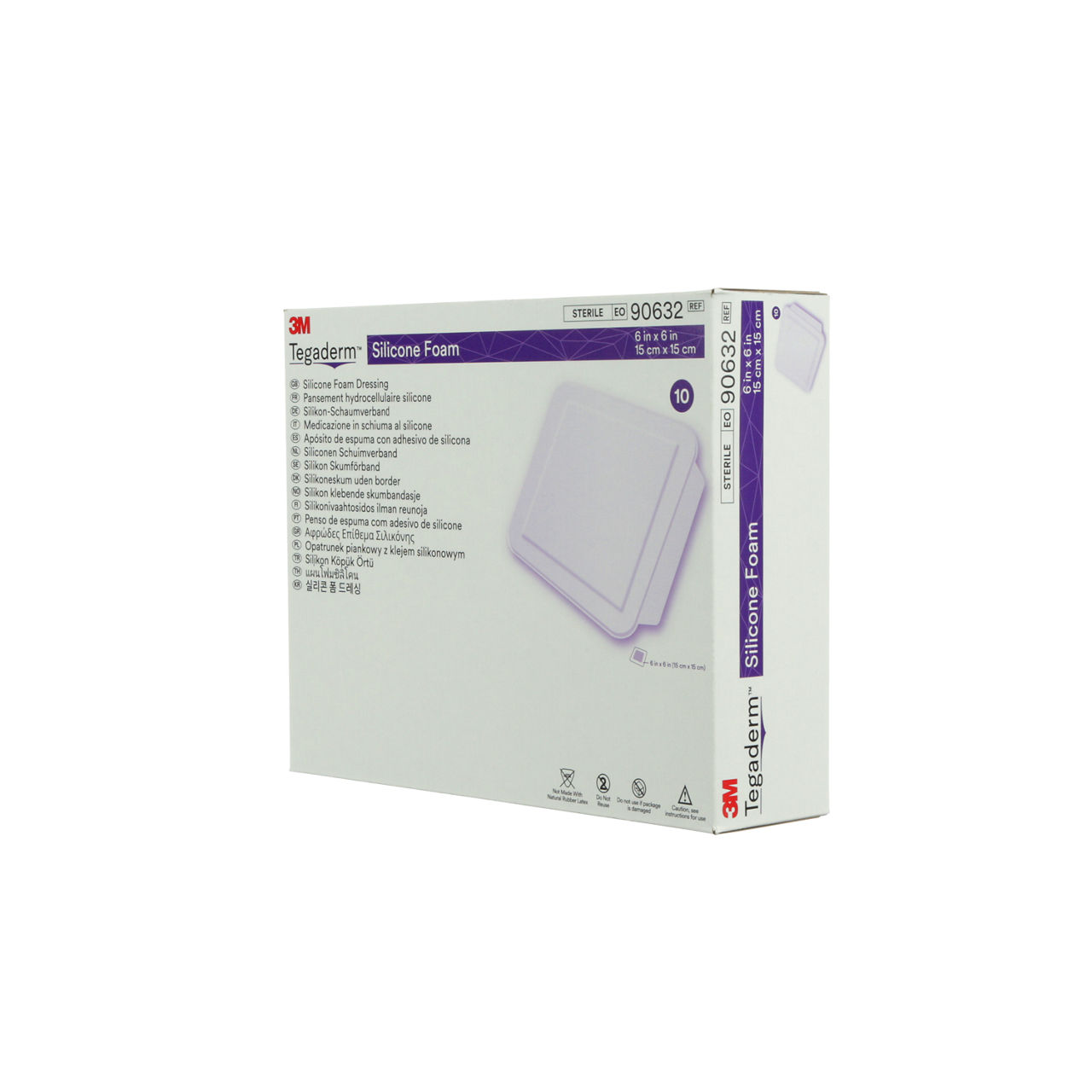 3M™ Tegaderm™ Silicone Foam Dressing 90632 - Package left side