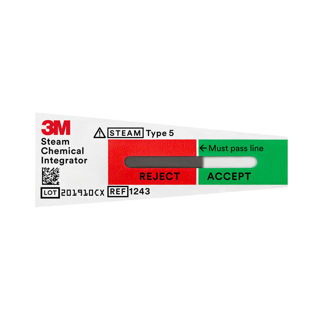 3M™ Attest™ Steam Chemical Integrators, Type 5 1243 front, accept 1