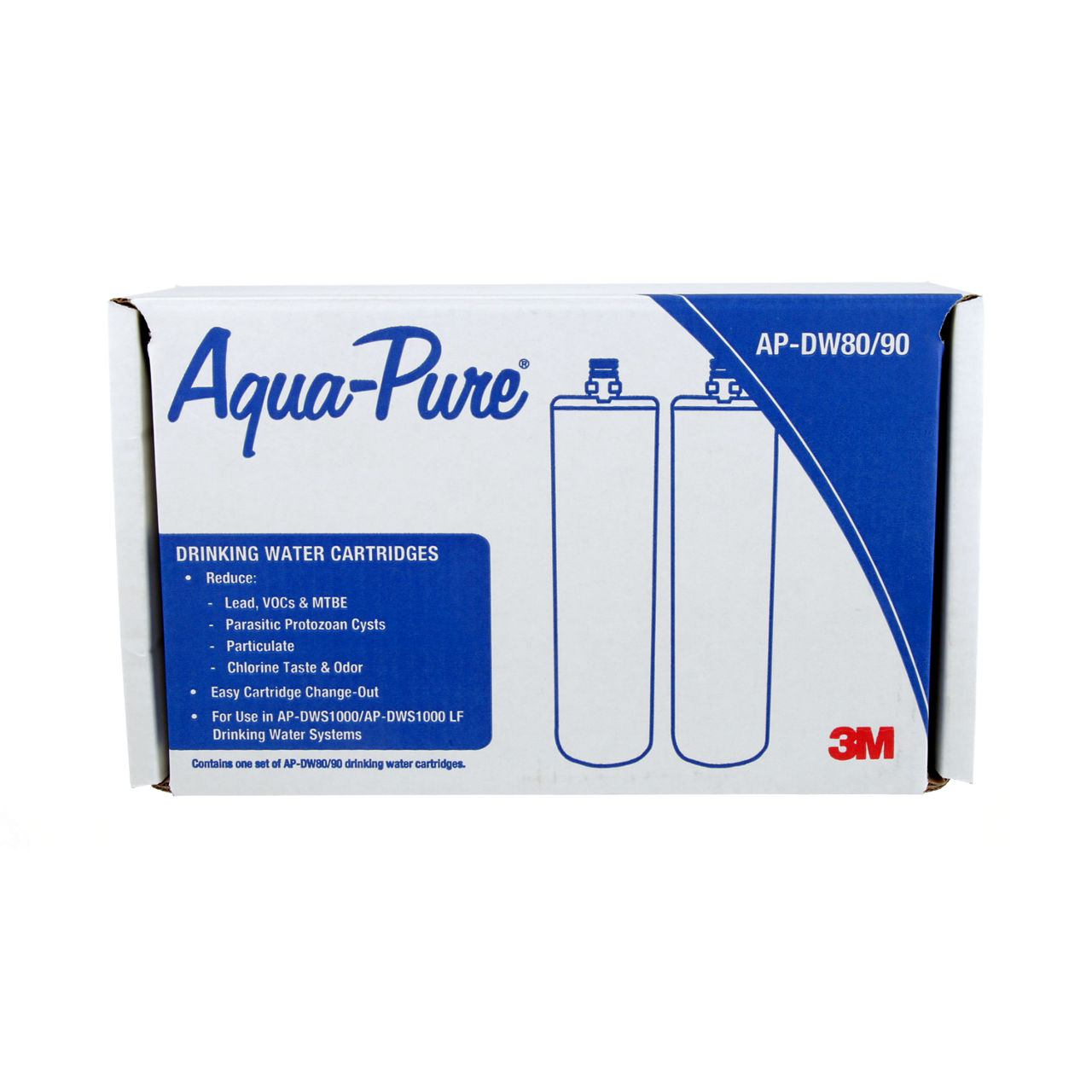 3M™ Aqua-Pure™ Under Sink Dedicated Faucet Water Filter Cartridge AP-DW80/90, 5585102, 0.5 um