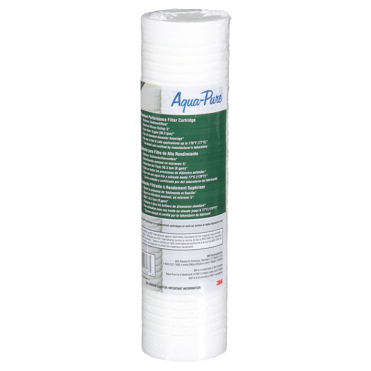 3M™ Aqua-Pure™ AP100 Series Whole House Water Filter Drop-in CartridgeAP110-BK, 5620406, Standard, Plastic, 5 um, 36/Case