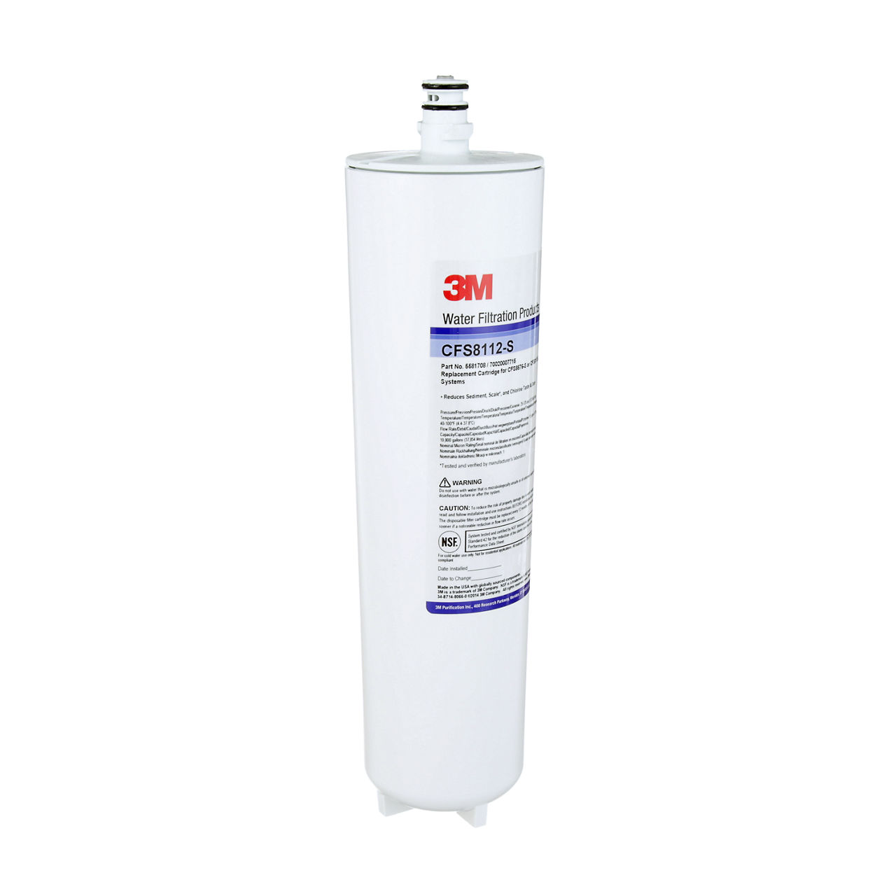 3M™ 8000 Series Filter Cartridge, 5581708, Standard Length, 1 um NOM, 1.5 gpm, 10000 gal