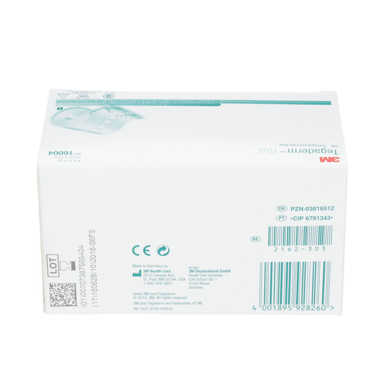 16004 TEGADERM ROLL 4 ROLLS/CASE