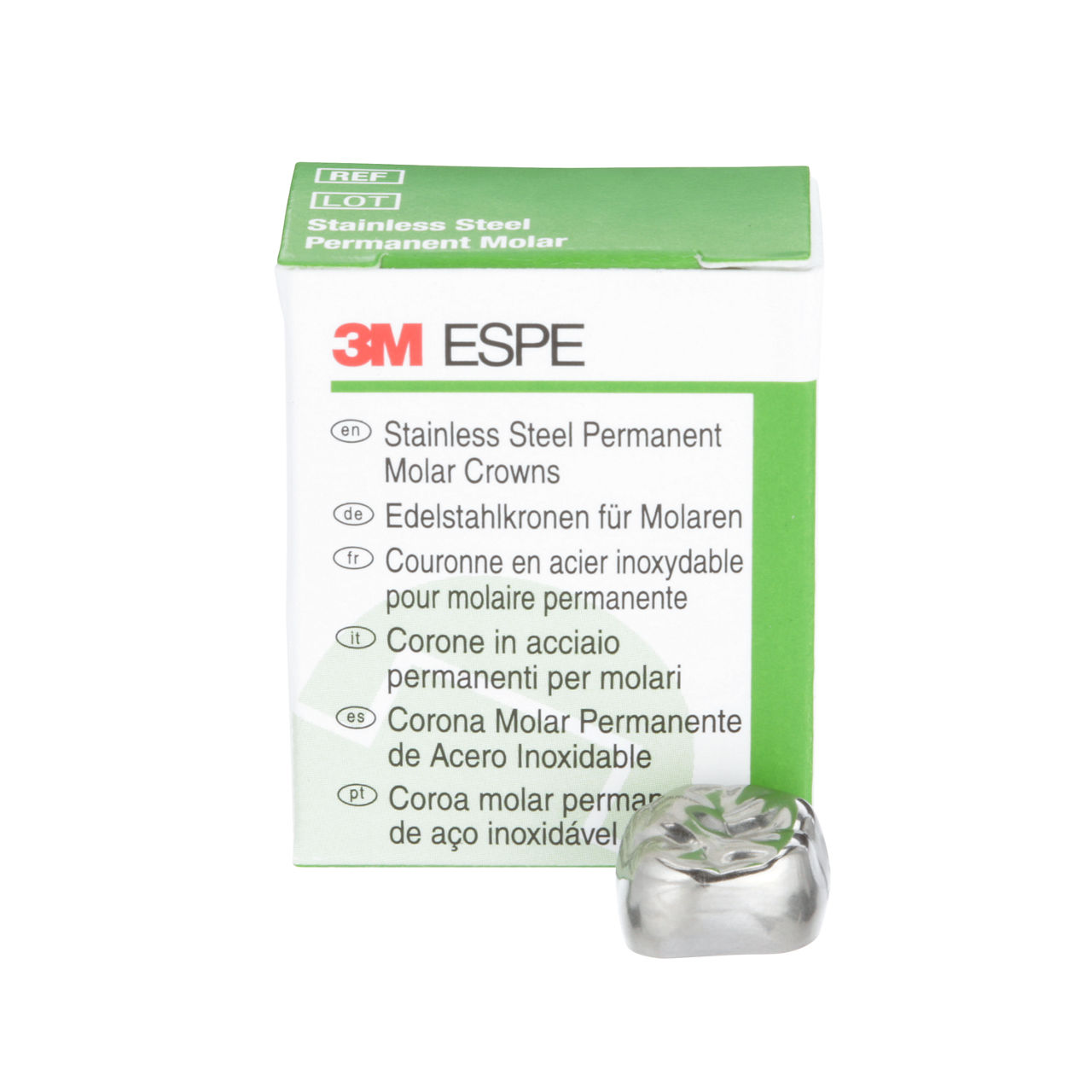 3M™ Couronnes en acier inoxydable 6-UR-3 pour molaires permanentes