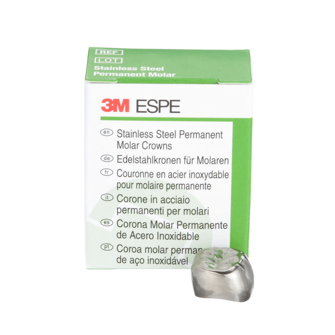 3M™ Roestvrijstalen Noodkronen voor primaire molaren, Maat 6-LR-5