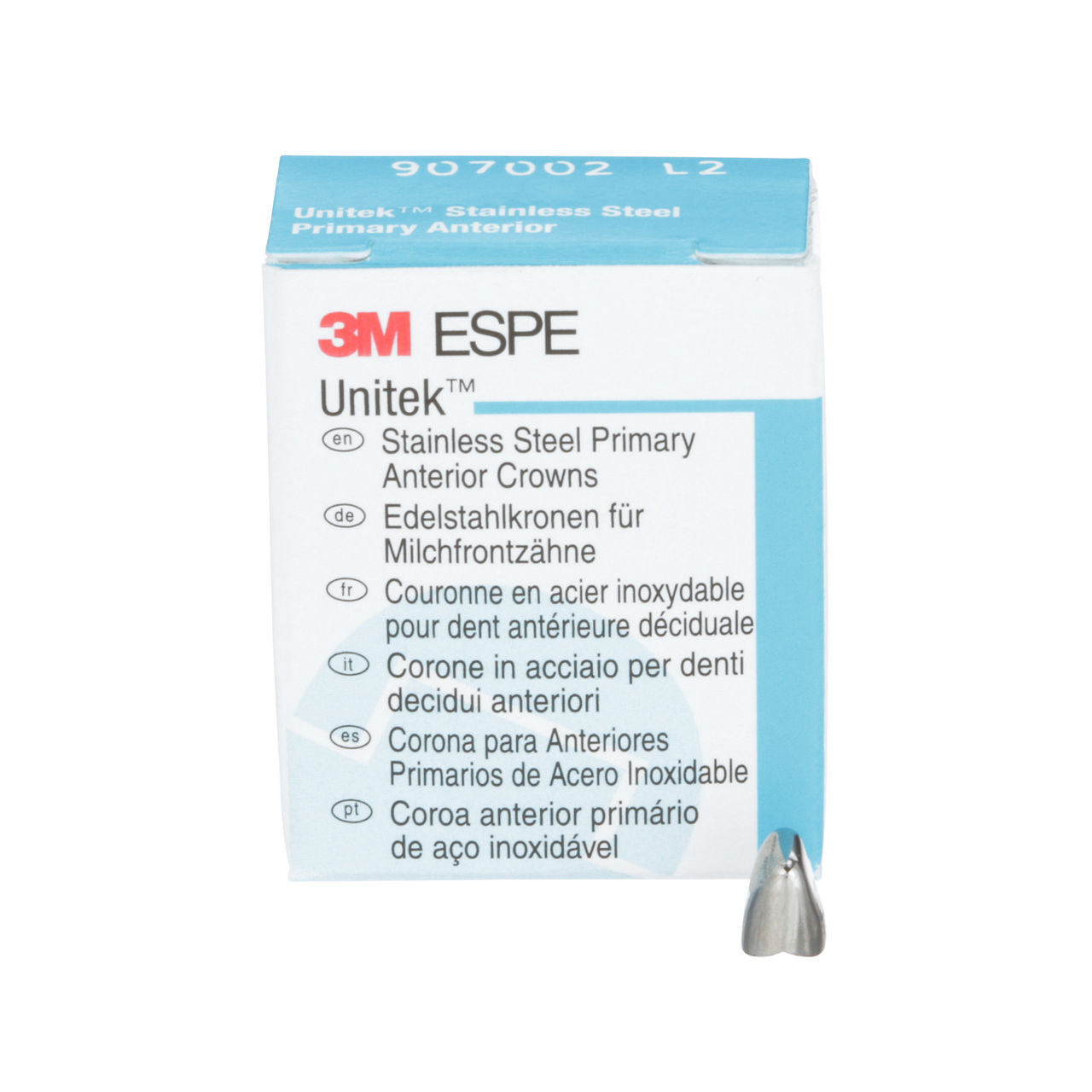 Corone Primarie Acciaio 3M Unitek #3 Superiore Destra – 5 Pezzi – Uso Dentale – Nuove - Foto 3