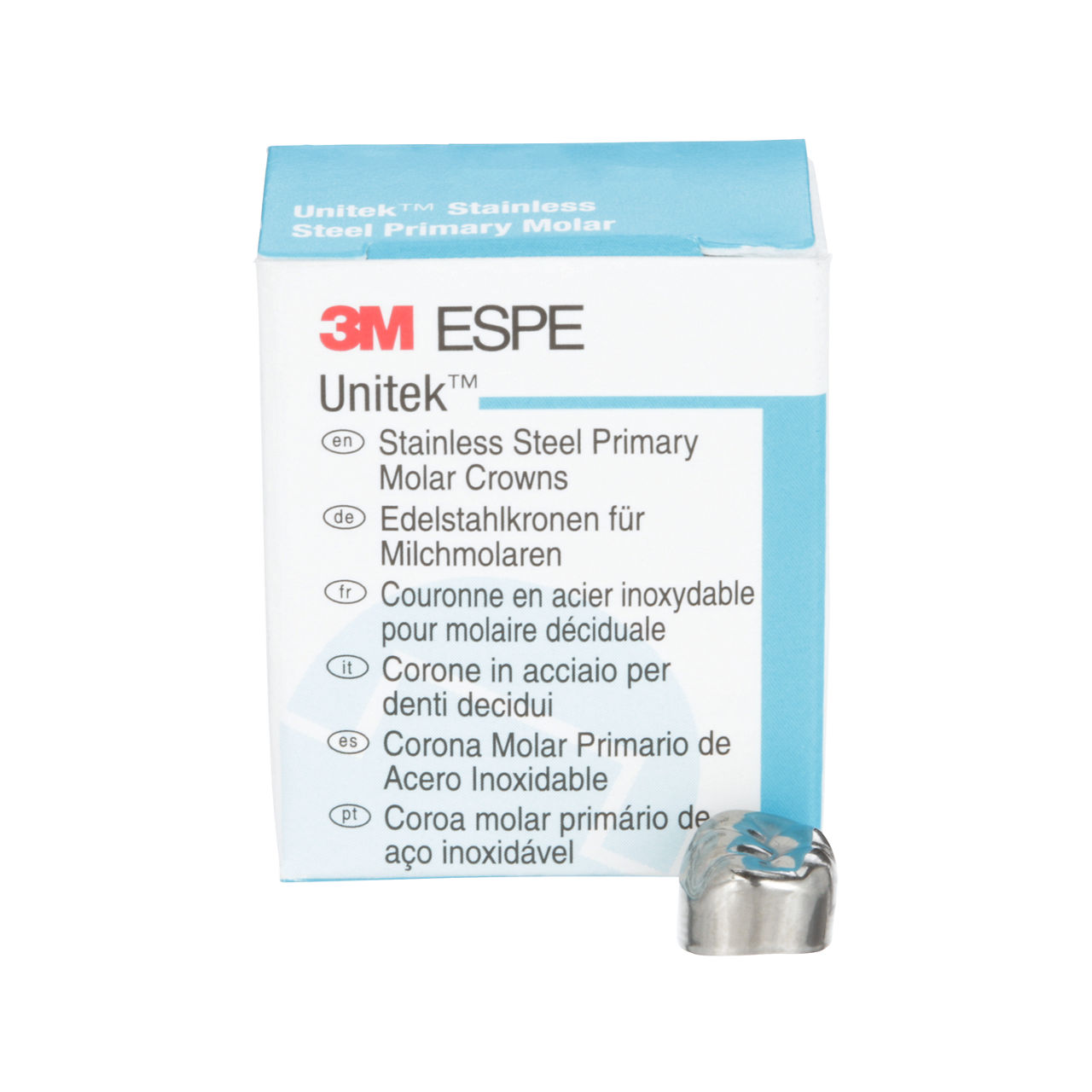 3M ESPE Unitek Stainless Steel Second Primary Molar Crown, 900243, lower right, size 3