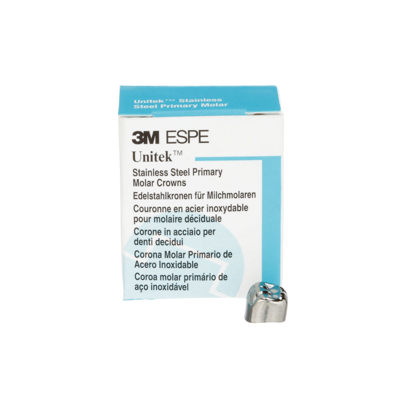 3M ESPE Unitek Stainless Steel Second Primary Molar Crown, 900241, lower right, size 1