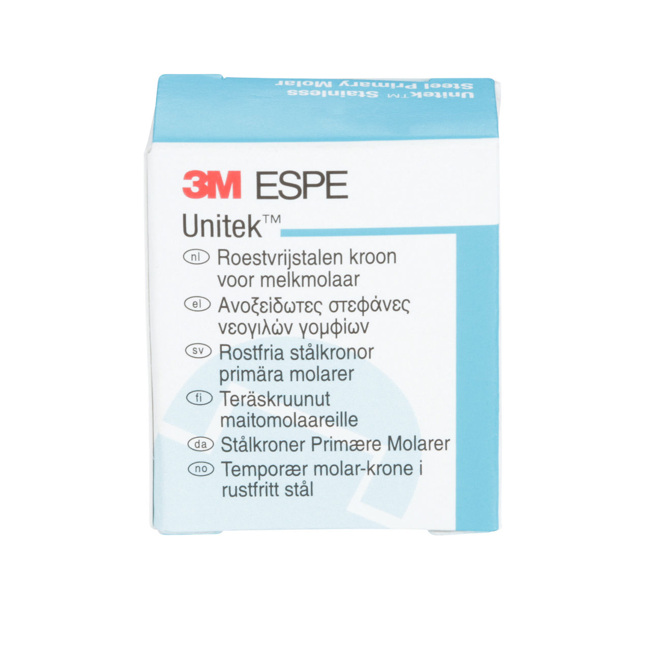 3M ESPE Unitek Stainless Steel Second Primary Molar Crown, 900221, upper right, size 1