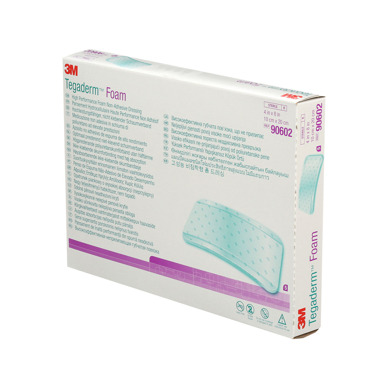 3M™ Tegaderm™ Foam Dressing, 90602, non-adhesive