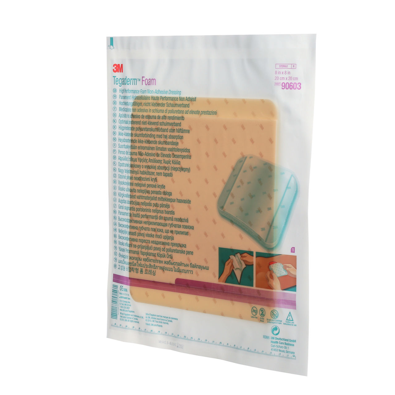 3M™ Tegaderm™ Foam Dressing, 90603, non-adhesive