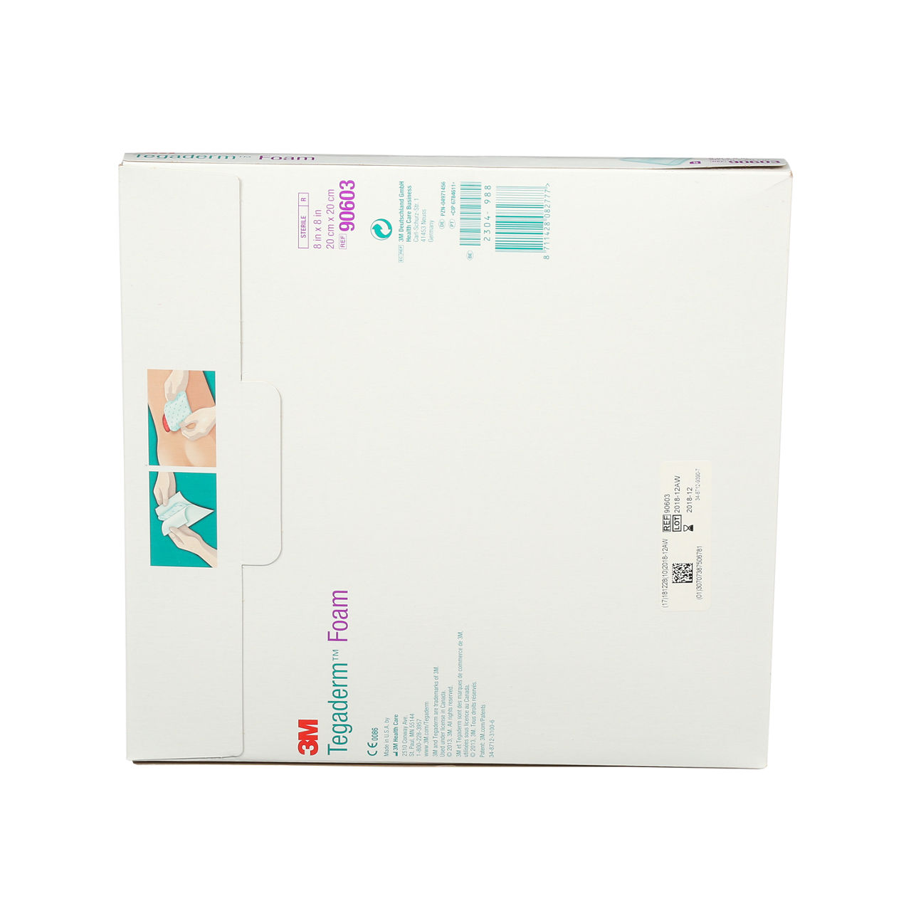 3M™ Tegaderm™ Foam Dressing, 90603, non-adhesive