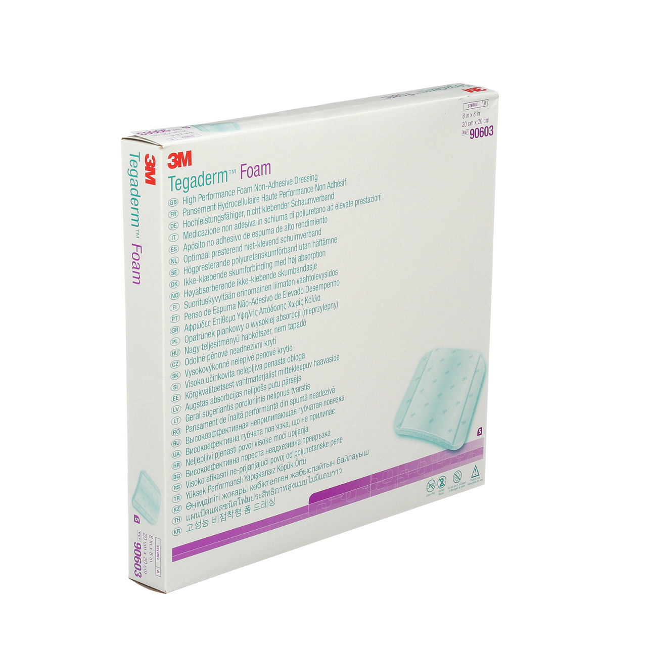 3M™ Tegaderm™ Foam Dressing, 90603, non-adhesive