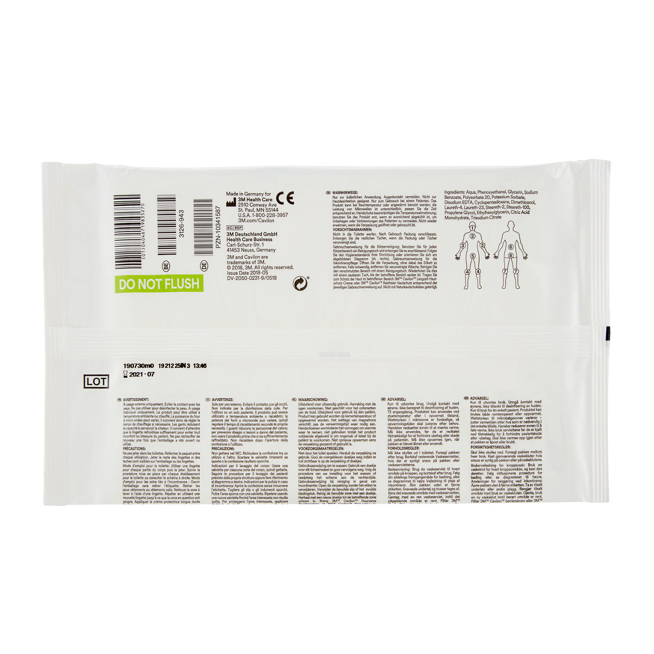3M™ Cavilon™ Cleansing Wipe 9272 (DE, IT, FR, NL) cbop