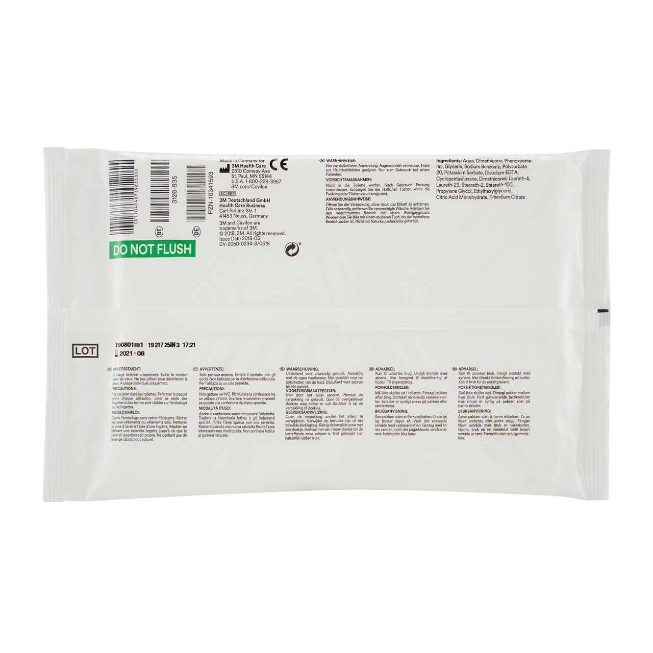 3M™ Cavilon™ Continence Care Wipe 9274 (DE, IT, FR, NL) cbop