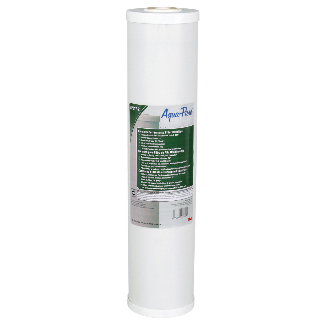 3M™ Aqua-Pure™ AP800 Series Whole House Water Filter Drop-in CartridgeAP817-2, 5602721, Large, 25 um, 4/Case