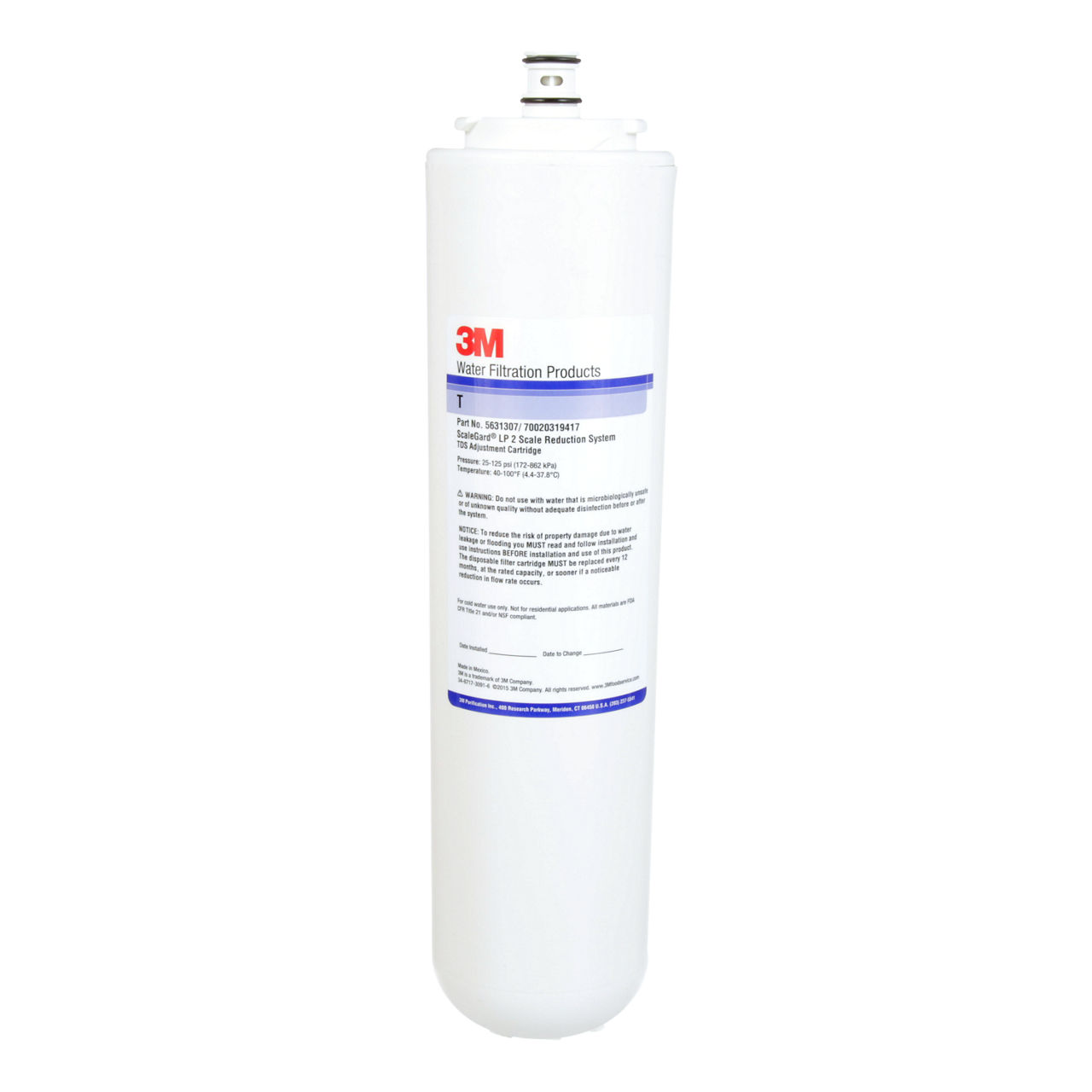 3M™ Replacement Water Filter Cartridge 5631307, For ScaleGard™ STM andTSR150 Systems, 4/Case