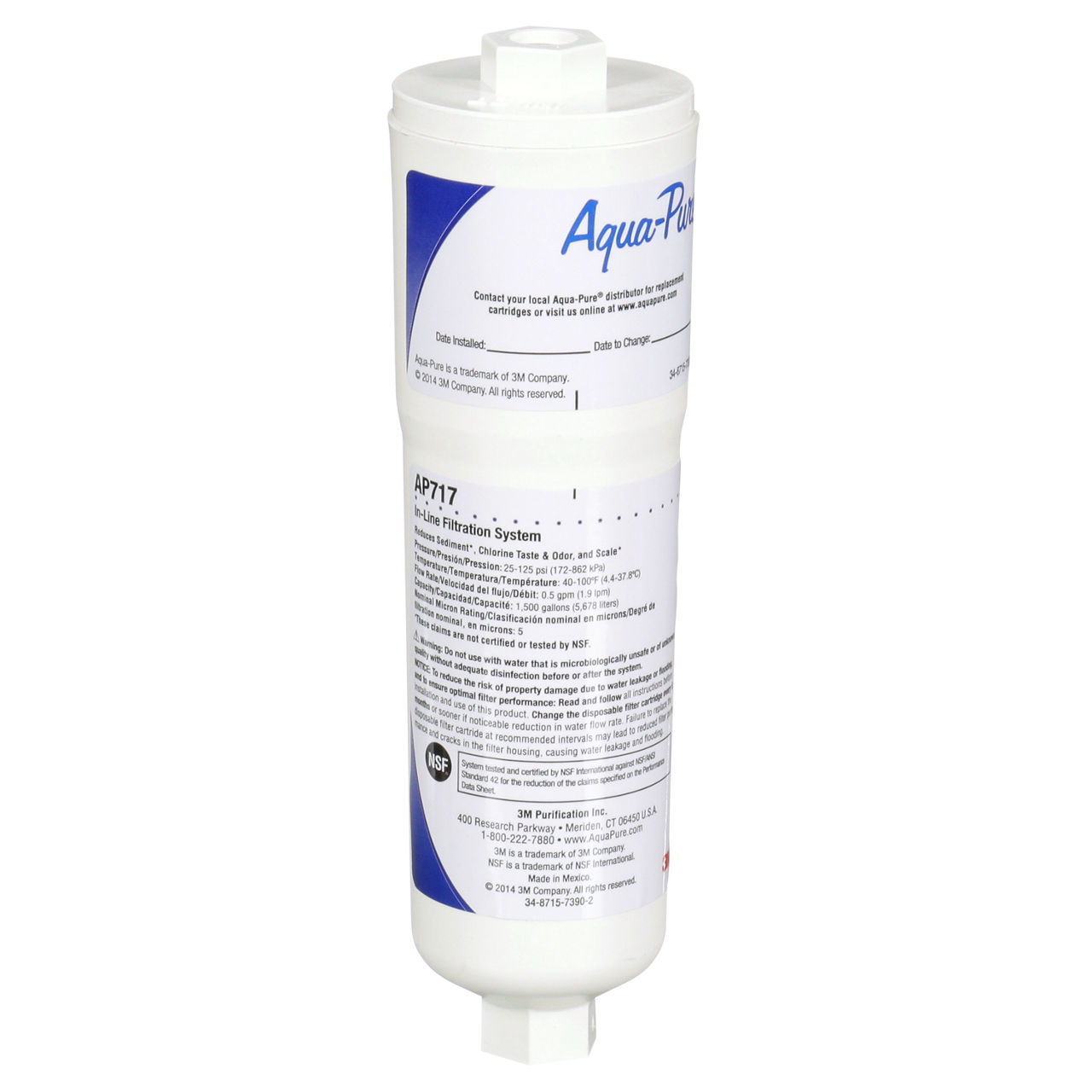 3M™ Aqua-Pure™ In-Line Water Filter System AP717, 5560222, 5 um