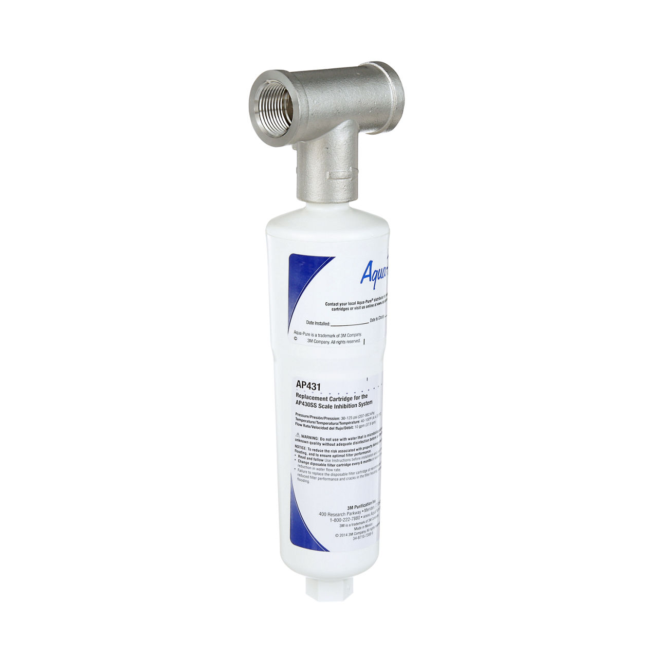 3M™ Aqua-Pure™ Whole House Scale Inhibition Water Treatment SystemAP430SS, AP43011, Scale, 6/Case