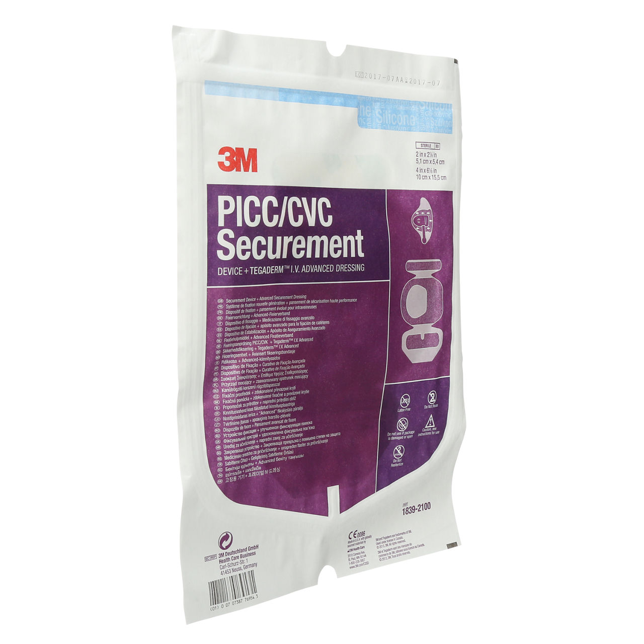 1839-2100 PICC/CVC TDERM ADV DRSG 20/CAR