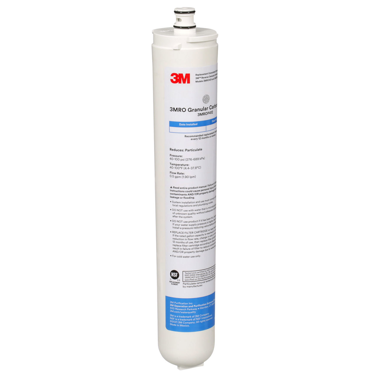 3M™ Under Sink Reverse Osmosis Water Filtration Cartridge, 3MROP412