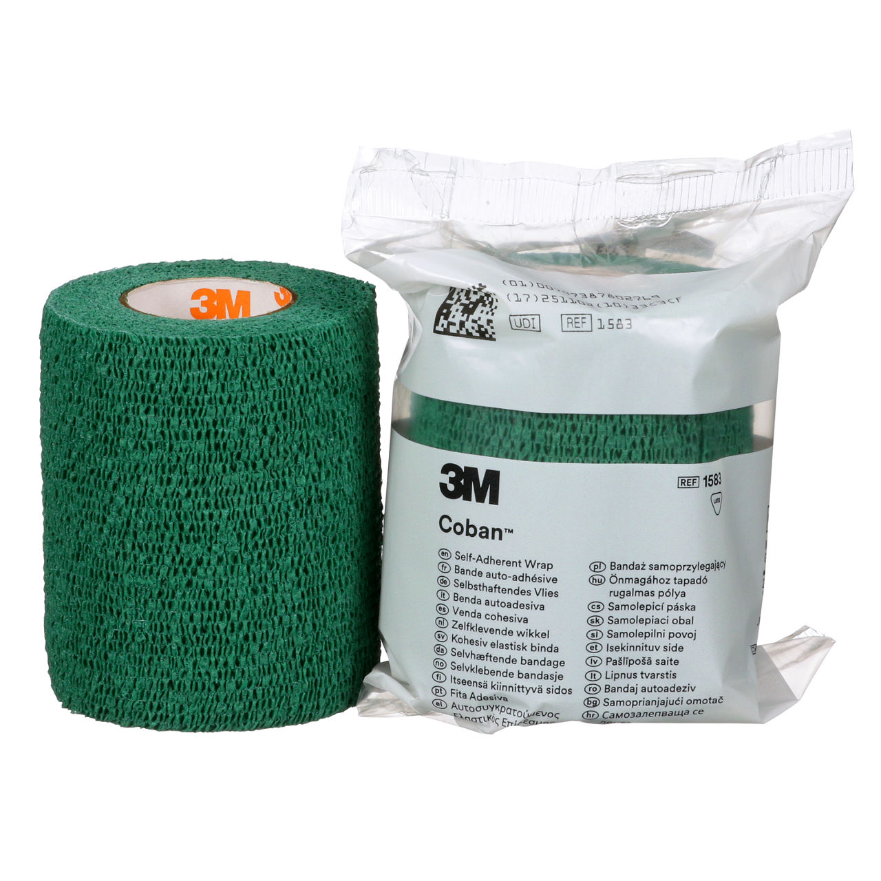 3M(TM) Coban(TM) Self-Adherent Wrap, 1583G, Green