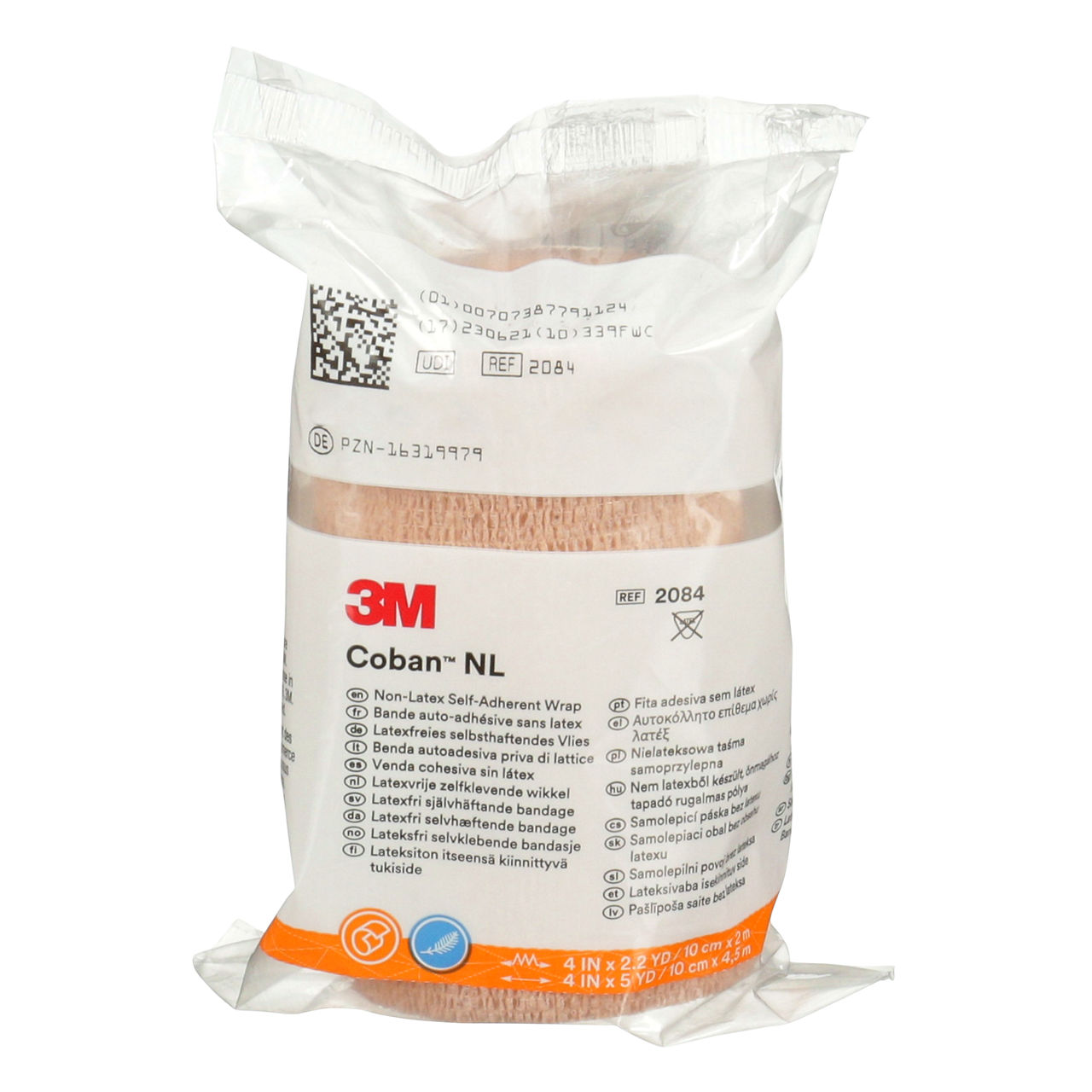 3M(TM) Coban(TM) NL Latexfreier, selbsthaftender Wickel mit Handriss, 2084