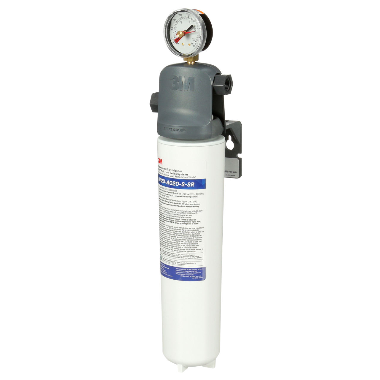 3M(TM) High Flow Carbonless Absolute Series Water Filter System, 0.2 um Absolute, 2 gpm