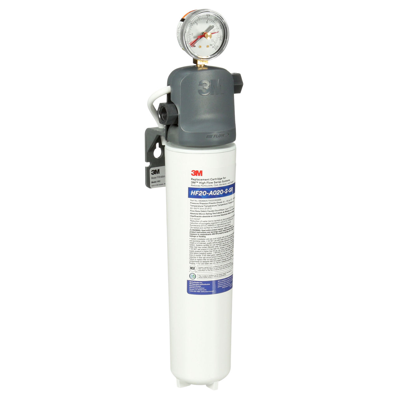 3M(TM) High Flow Carbonless Absolute Series Water Filter System, 0.2 um Absolute, 2 gpm