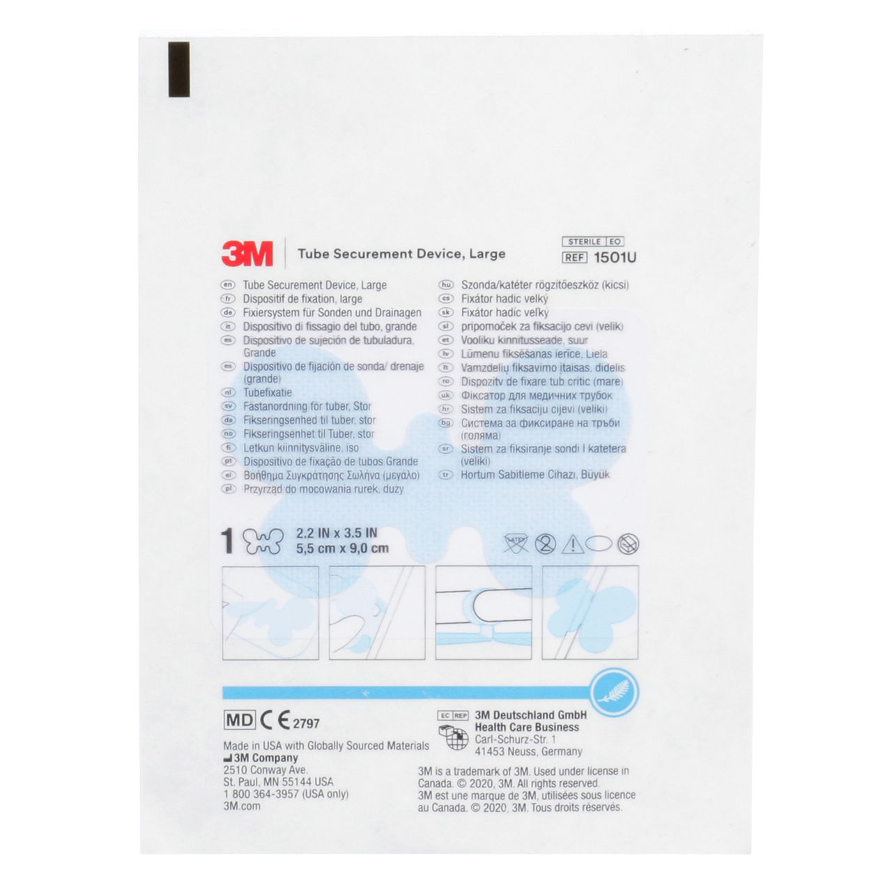 3M(TM) Tube Securement Device, 1501U, Large