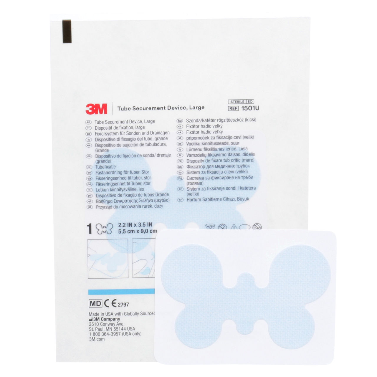3M™ Tube Securement Device, 1501U, Large, 25 Each/Carton, 4 Cartons/Case
