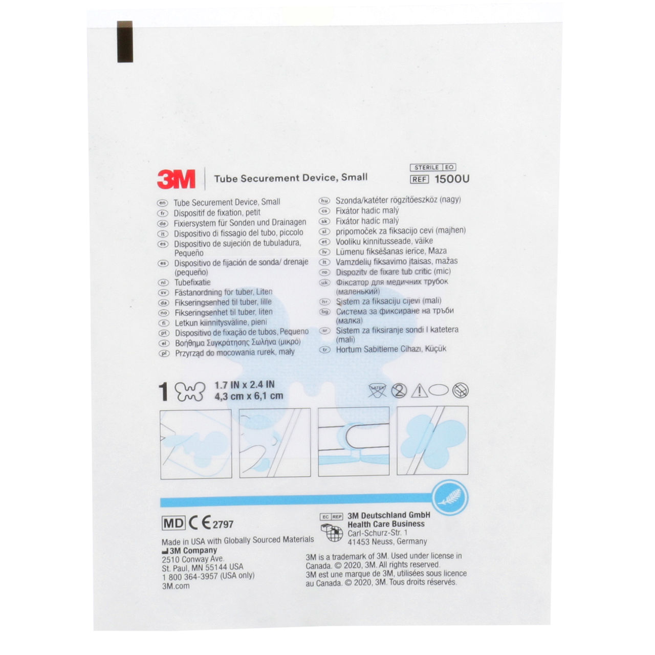 3M(TM) Tube Securement Device, 1500U, Small