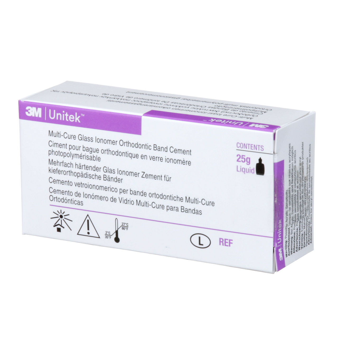 3M™ Unitek™ Multi-Cure Glass Ionomer Band Cement Liquid, 712-052, 25g