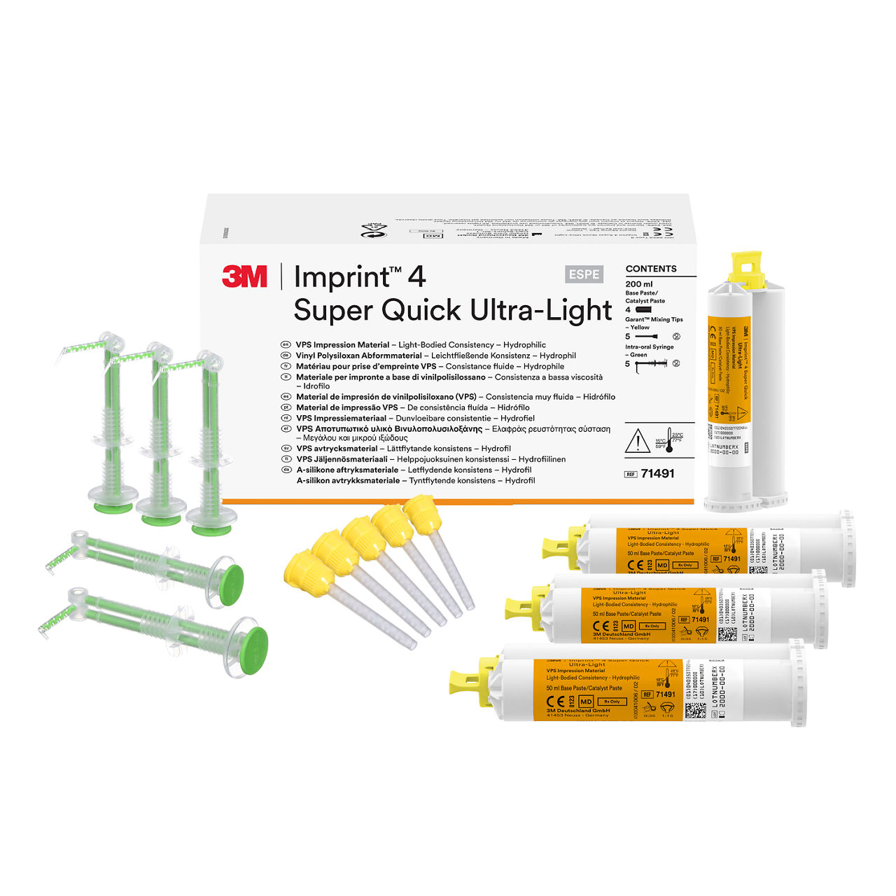 3M™ Imprint™ 4 Super Quick Ultra-Light 71491, Matériau d'empreintes VPS,en cartouches