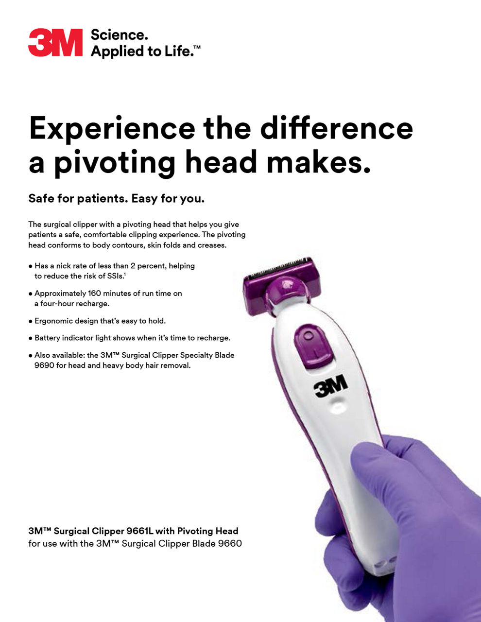 Experience the difference a pivoting head makes