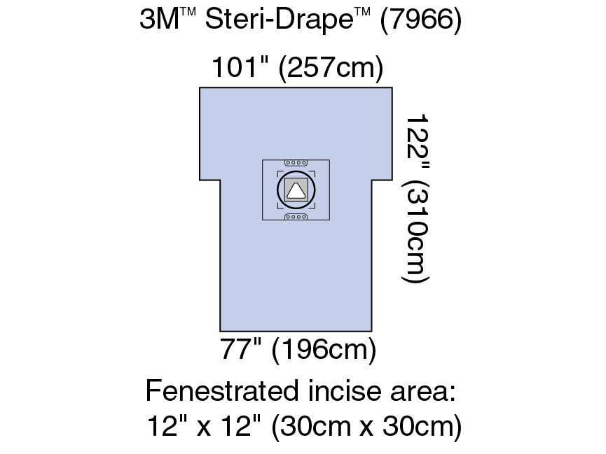 3M™ Steri-Drape™ Caesarean-Section Sheet with Aperture Pouch, 7960 Series