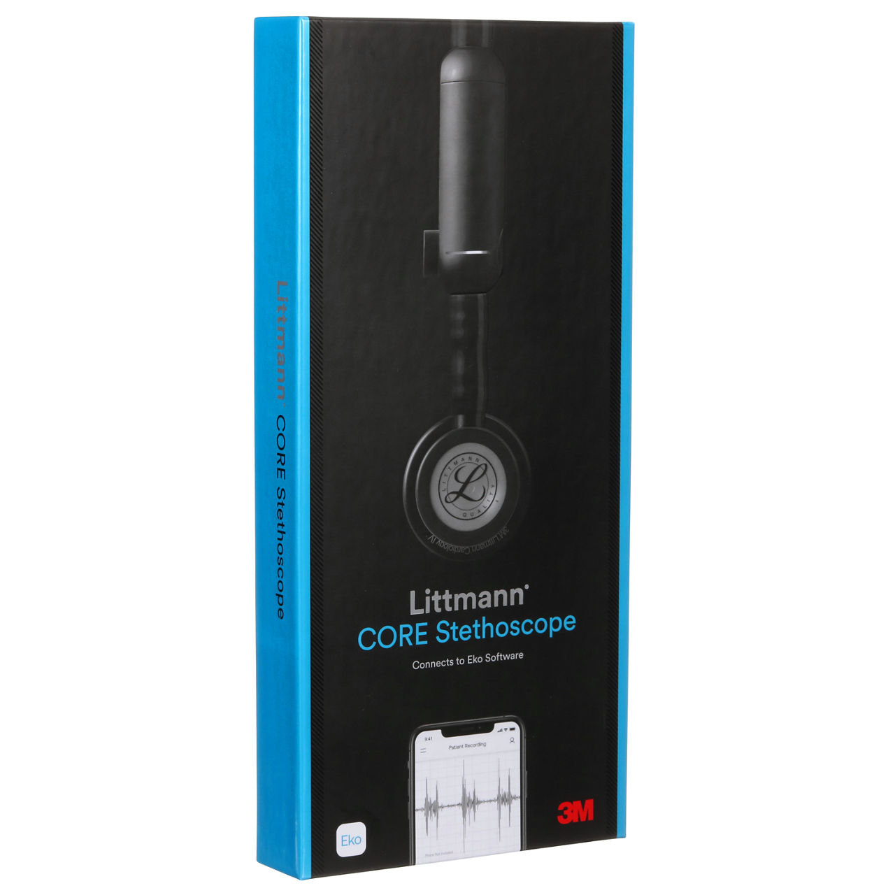 3M™ Littmann® CORE Digital Stethoscope, 8480,  Black Chestpiece, Black Tube,  27 inch